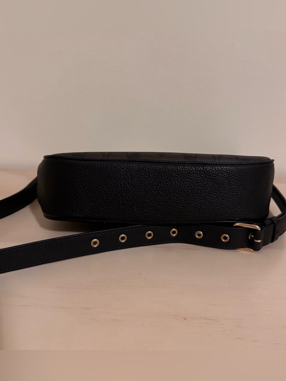 Coach Ellie File Bag In Signature Canvas Brown Black Pebbled Leather Crossbody - Picture 8 of 8